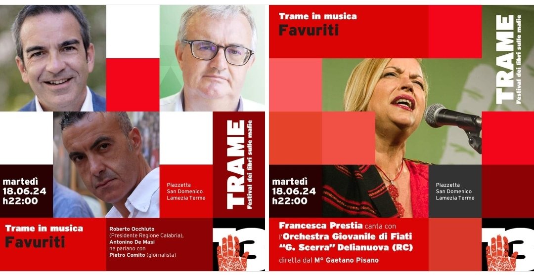 francescastorie's tweet photo. A TRAME, Lamezia Terme (CZ) martedì 18 giugno con Antonino De Masi. https://t.co/zCagHqXuUG