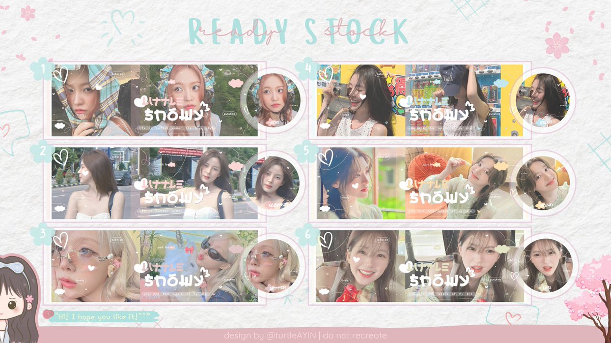 Repost is greatly appreciated 🌸

Halo ayin bawa 12 layout ready stock dari katalog 'little snow' yang bisa ditake mulai sekarang ya. Price spesial 7.000/ea boleh take lebih dari 1. Oh yaa ava png &amp; free replace nick. Mari jajankk 🌸🤍

#zonauang