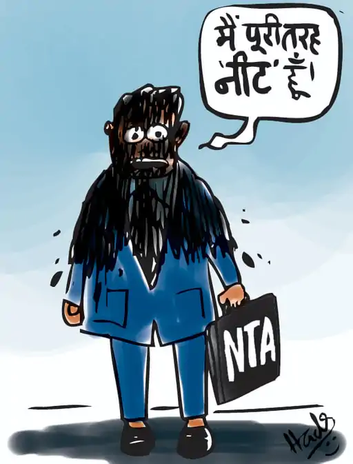 DainikBhaskar's tweet photo. आज का कार्टून: मै पूरी तरह नीट हूं  
#neetugresult #NEET_परीक्षा #Cartoonoftheday
यहां जानें पूरा मामला- https://t.co/U22TSn5TkT https://t.co/xQFT1qwwZQ