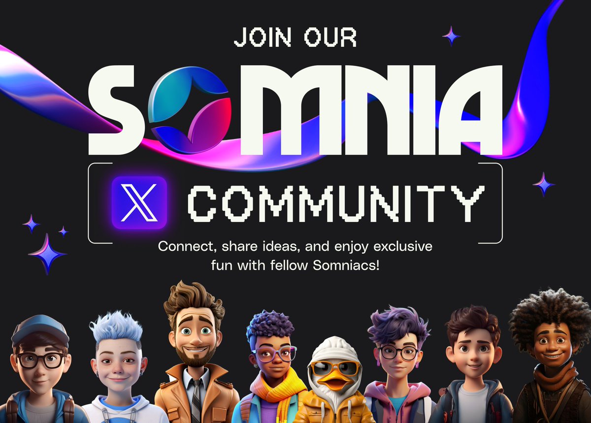 Somnia_Network's tweet image. Hey guys!  We’ve just launched a new Community on X, and we want YOU to join us! 

It’s the perfect place to connect with fellow #Somniacs, share your ideas, and have some fun.

If you’re not in, you’d be missing out on all the fun, action and activities we have planned!

👉…