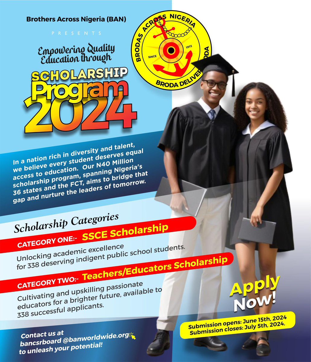 On this BAN/BC GLOBAL CSR DAY, we proudly reaffirm our dedication to empowering the next generation of leaders and educators in Nigeria.

Through our landmark ₦40 Million Scholarship Program, we are bridging the gap in access to quality education, unlocking the full potential of