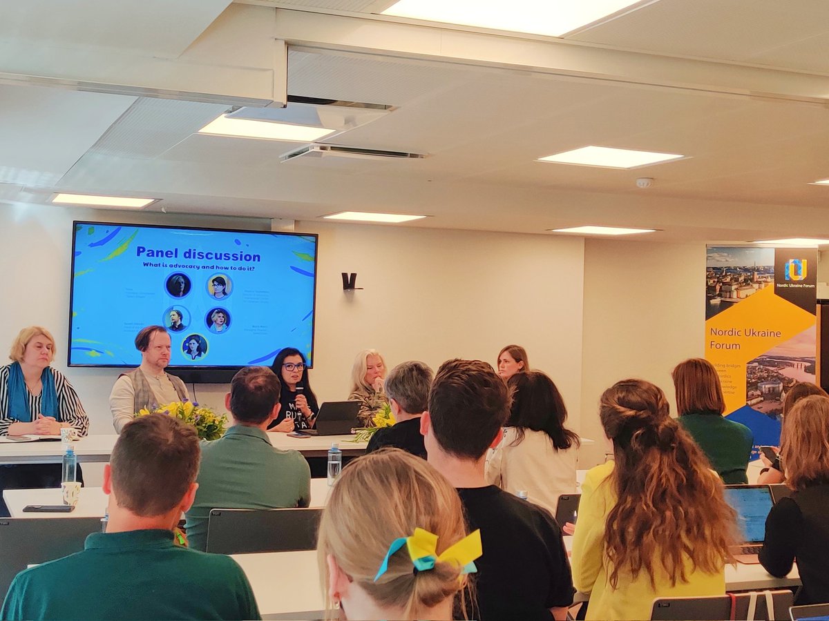 Ukrainalaisten Yhdistys Suomessa ry (@ukrassocinfinn) on Twitter photo The 2nd day of the Nordic Ukrainian Advocacy Summit 2024 started at Ukrainian Center in Helsinki with a panel discussion What is advocacy and how to do it?
Speakers: Victoria Voitsitska (<a href="/ICUVua/">ICUV | International Centre for Ukrainian Victory</a>), <a href="/taira_paievska/">Yuliia Paievska (Taira)</a> (Paramedic working on releasing POWs), Maria @Mekri The 2nd day of the Nordic Ukrainian Advocacy Summit 2024 started at Ukrainian Center in Helsinki with a panel discussion What is advocacy and how to do it?
Speakers: Victoria Voitsitska (<a href="/ICUVua/">ICUV | International Centre for Ukrainian Victory</a>), <a href="/taira_paievska/">Yuliia Paievska (Taira)</a> (Paramedic working on releasing POWs), Maria @Mekri