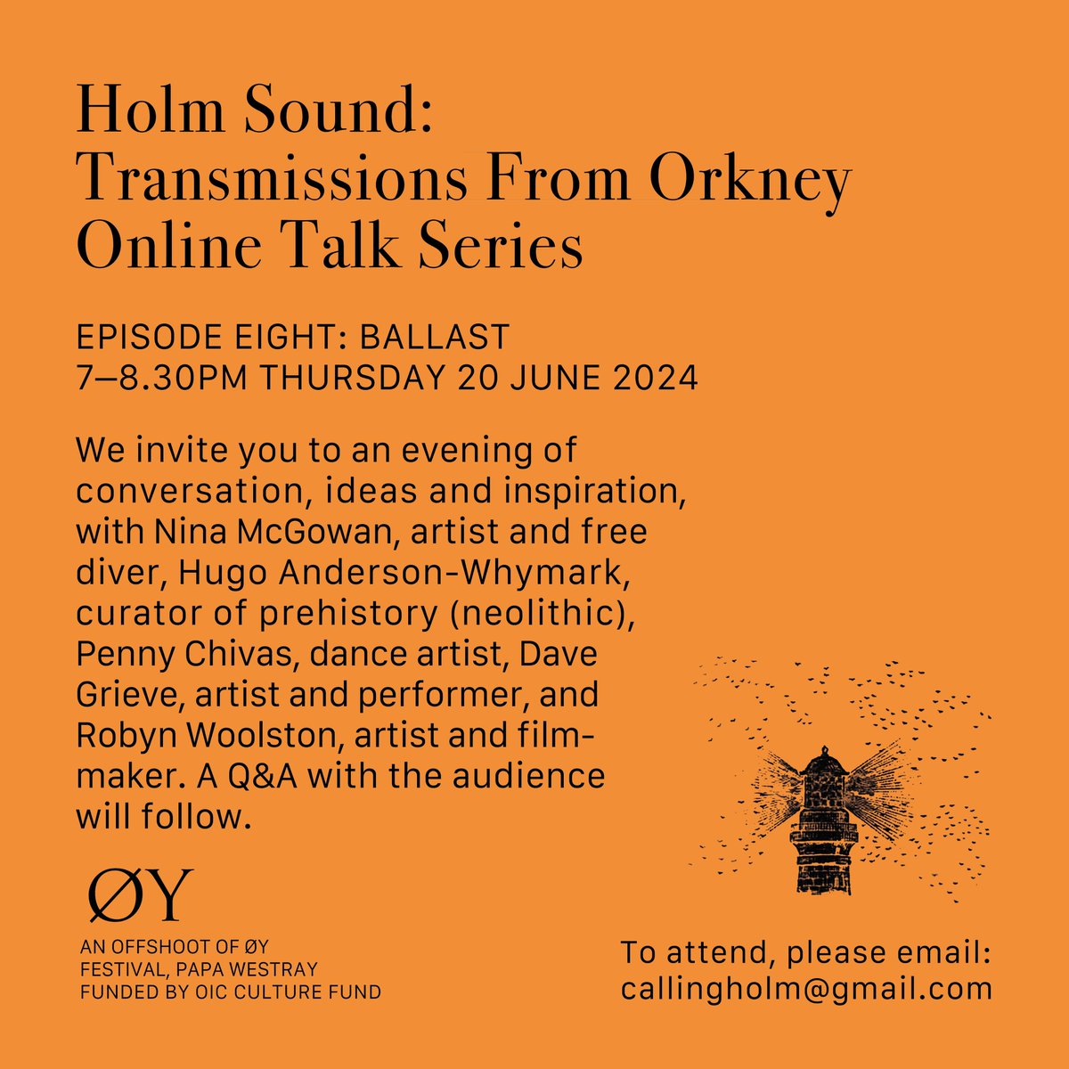 Holm_Sound's tweet image. We have a special one off #holmsound for you next week, with another fantastic line up to mark the middle of your year. The Ballast to balance. 
You can attend by signing up to our mailing list: eepurl.com/hoL15X
#Orkney #arts #archaeology #ballastforthesoul