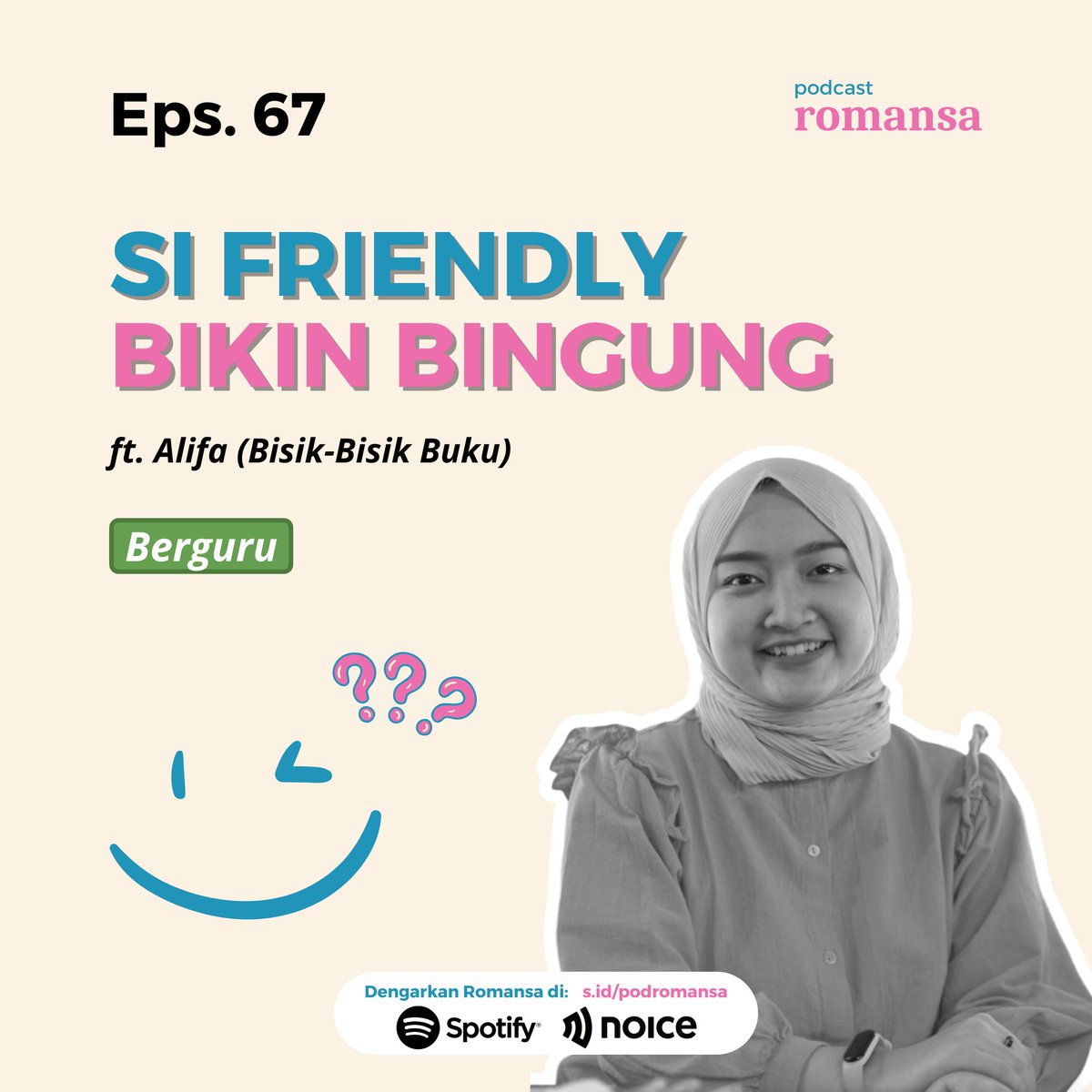podromansa's tweet photo. Gebetan kamu orang yang friendly? Susah nebak sikapnya yg ramah sama siapapun? Apa mungkin kamunya aja yg kegeeran? Mungkin eps ini  yg friendly ini bisa bantu jawab keresahan kamu. Klik link di bawah buat dengerin!👇

Spotify
https://t.co/f8Go5XfGjv
Noice
https://t.co/KqQeDyoznD https://t.co/bJbcFuV7NT