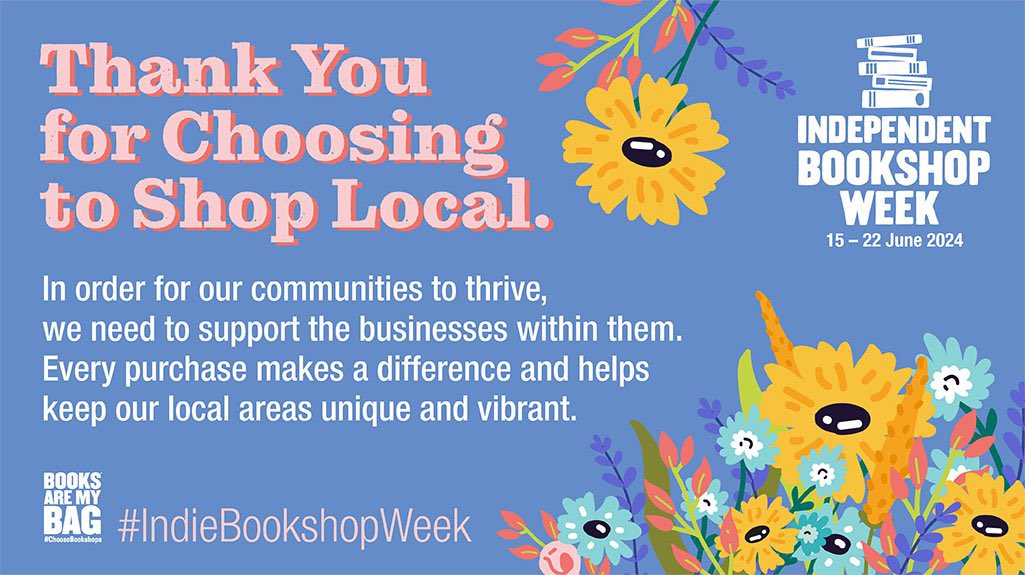 ✨ Happy #IndieBookshopWeek! ✨

Independent bookshops are the beating heart of our communities.

Shop local and shop independent this Independent Bookshop Week (15-22 June). 

🌸🌼🌺🌿🌸🌼🌺🌿🌸🌼🌺🌿