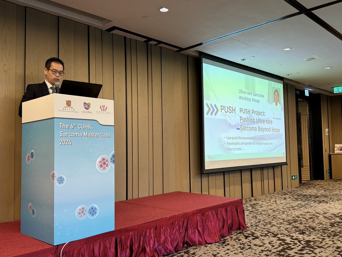Herbert Loong, MBBS, FASCO (@herbloong) on Twitter photo Always thrilled to have my good friend and colleague <a href="/saxotomy/">Tom Wei-Wu Chen</a> from <a href="/NtuhTw/">台大醫院NTUH.TW</a> speak to us on #Novel Systemic Therapeutic Strategies for (even) #rarer sarcomas 👏. #PUSH platform also highlighted! Lots to do for #ultrarare sarcomas. <a href="/SilviaStacchia/">Silvia Stacchiotti</a> #CUHKSarcoma <a href="/CUHKMedicine/">CUHK Medicine</a> Always thrilled to have my good friend and colleague <a href="/saxotomy/">Tom Wei-Wu Chen</a> from <a href="/NtuhTw/">台大醫院NTUH.TW</a> speak to us on #Novel Systemic Therapeutic Strategies for (even) #rarer sarcomas 👏. #PUSH platform also highlighted! Lots to do for #ultrarare sarcomas. <a href="/SilviaStacchia/">Silvia Stacchiotti</a> #CUHKSarcoma <a href="/CUHKMedicine/">CUHK Medicine</a>