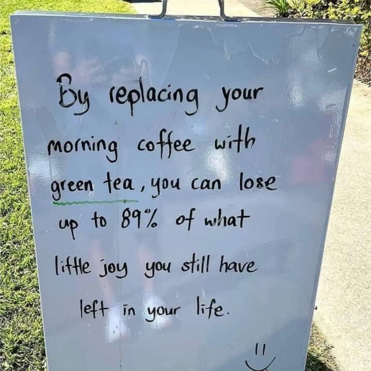 Best sign of the day 😂😂☕️