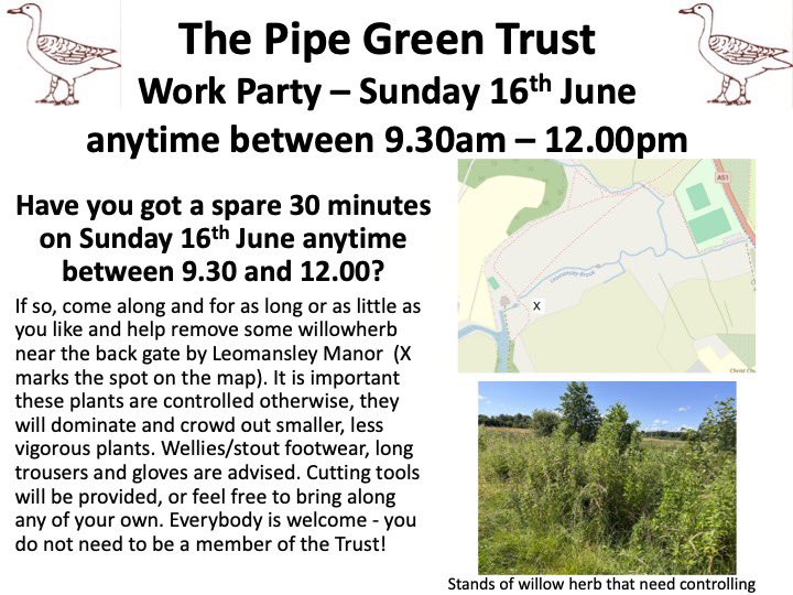 pipegreentrust's tweet photo. Don’t forget our work party tomorrow - hope to see you there! https://t.co/b6Y5q7Oliy