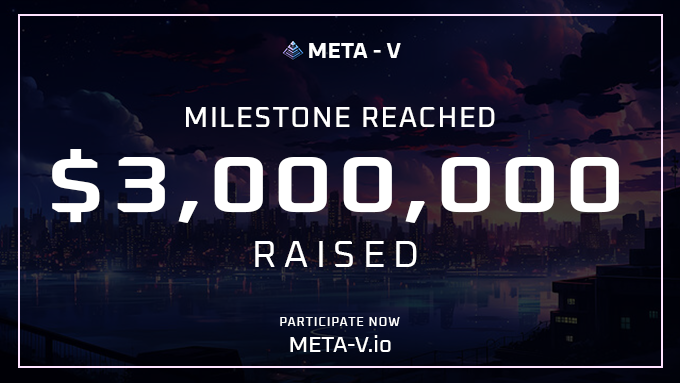 META_V_Official's tweet photo. 🔥Surpassing $3,000,000 in Our Presale Journey!

We are ecstatic to share with our incredible community and supporters that we have crossed a monumental milestone – raising over $3,000,000 in our presale! 🚀

🌐 Join the Momentum NOW: https://t.co/y5SgV8LBXN

🔹 Current Stage: #5 https://t.co/RELshAEwrL