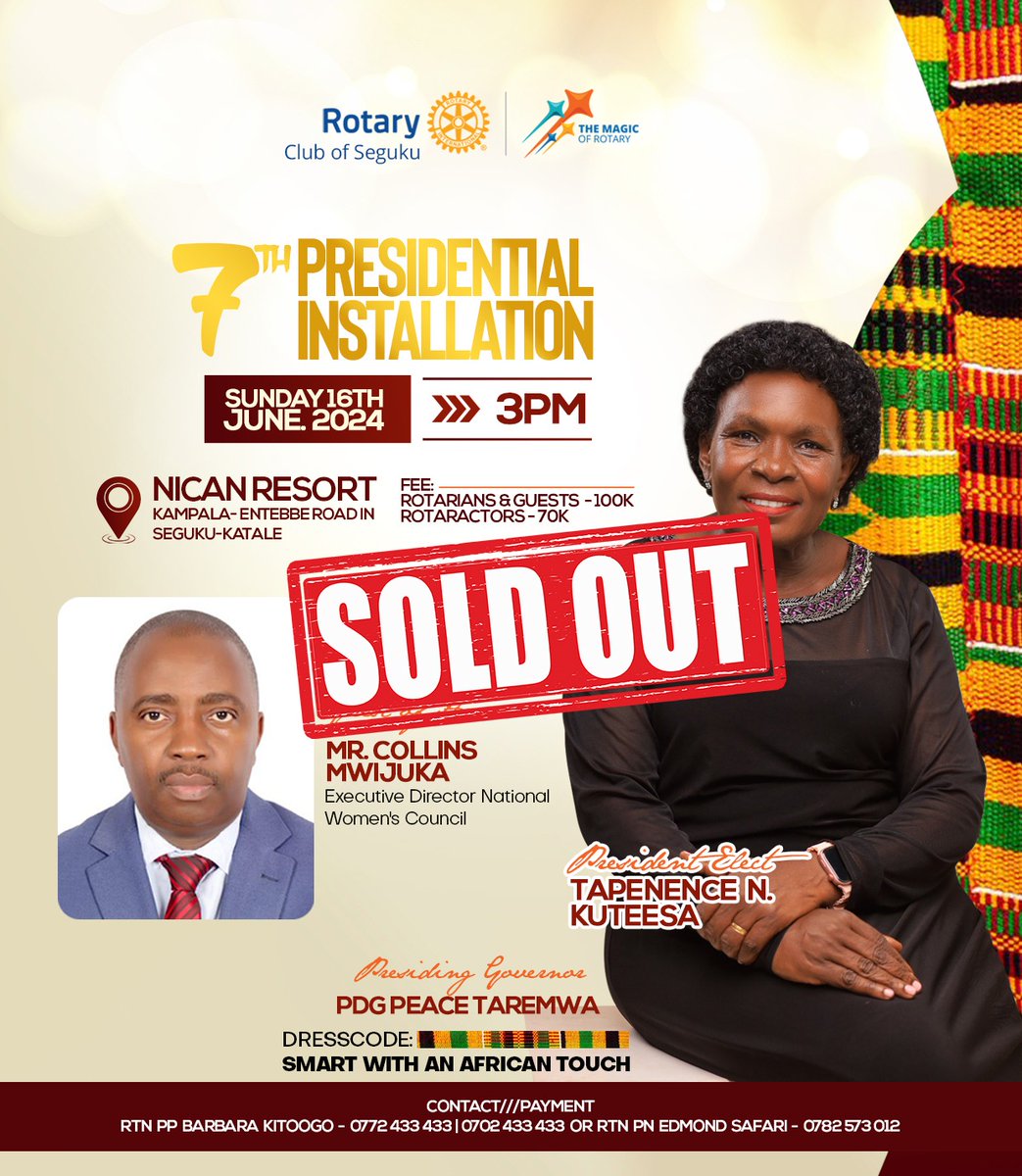 rotaryseguku's tweet image. We are incredibly grateful for your support in purchasing tickets for our event. 

We are excited to inform you that the tickets for our #7thPresidentialInstallation are now sold out! Thank you for your continued support and we look forward to seeing you at the event.