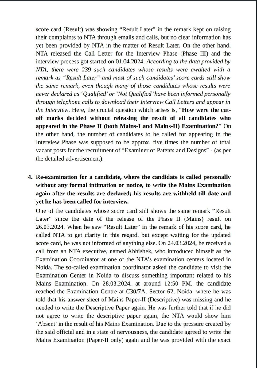 vivek24_singh's tweet image. #CGPDTM_Scam
#NTA_Scam
#CGPDTM 
@DPIITGoI @cgpdtm_india @unnatpandit 
NTA committed several irregularities throughout the recruitment process of &quot;Examiner of Patents and Designs&quot; (Group &apos;A&apos;) to give undue advantage to a few candidates.
An independent inquiry must take place.