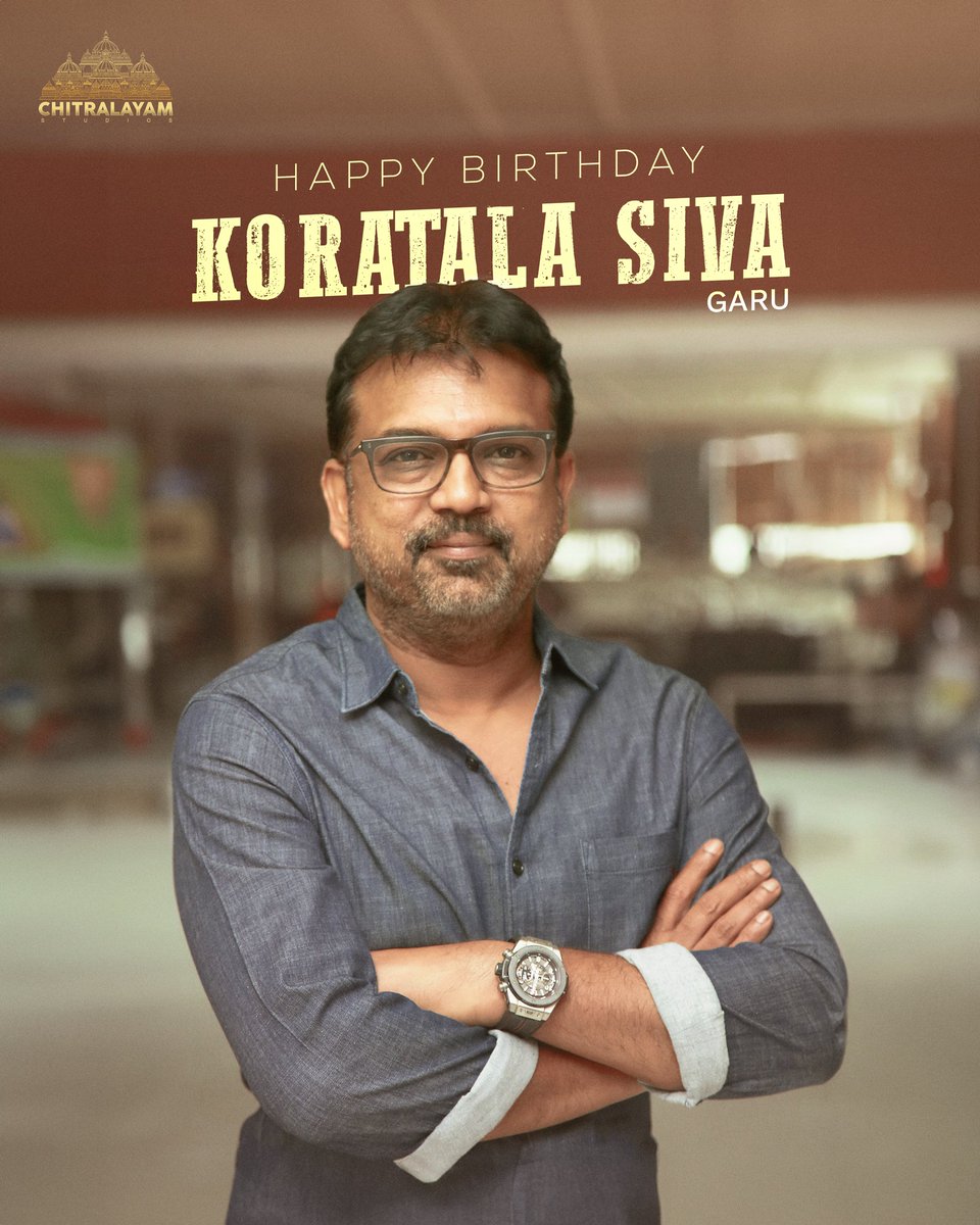 Wishing the blockbuster director #KoratalaSiva Garu a very Happy Birthday.

Have an year filled with joy, health and the blockbuster success of #Devara ❤️‍🔥