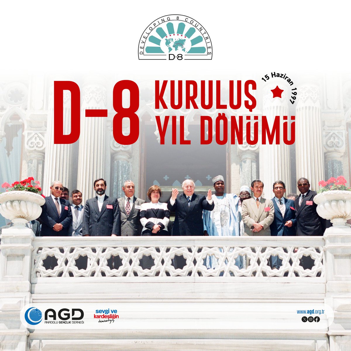 Son yüzyılın en büyük dış politika hamlesi D8’in 27. Kuruluş Yıl Dönümü kutlu olsun.

#HemenŞimdiİslamBirliği