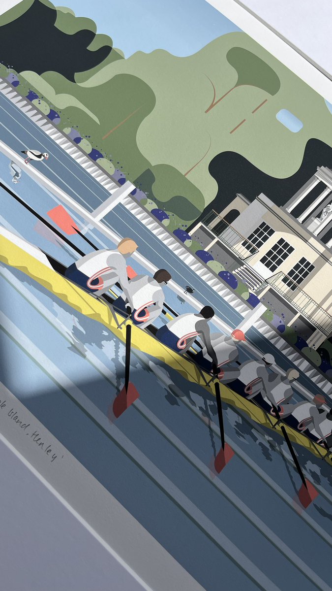 I love to capture the sunlight on my work. This personalised print in <a href="/Leander_Club/">Leander Club</a> colours will be in the art gallery in Steward’s Enclosure <a href="/HenleyRegatta/">Henley Royal Regatta</a> in just over two weeks time!

#henleyroyalregatta #leander #leanderclub

rachelhuntillustration.com/shop/temple-is…