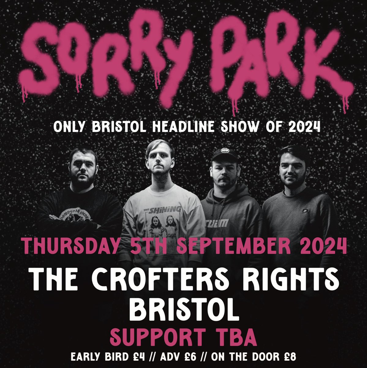 🦆 TICKETS ON SALE NOW 🦆

Tickets to our only Bristol headline show of 2024 are now live - limited early bird tickets available!

Support TBA

🎟 hdfst.uk/e110666