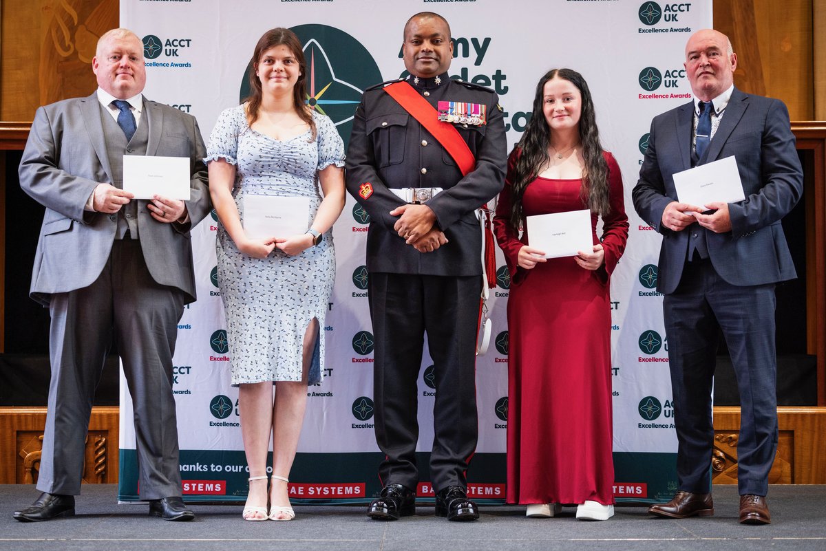 🎉 Congratulations to the King's Birthday Parade ticket winners: Cdt Sgt Dave Davies, Cdt Cpl Kayleigh Bell, SI Holly McAlpine, SI Johnson, and SSI Tracey Aldwinckle! The prize was awarded by @JohnsonBeharry during our ACCT UK award ceremony.
#KingsBirthday #ExcellenceAward