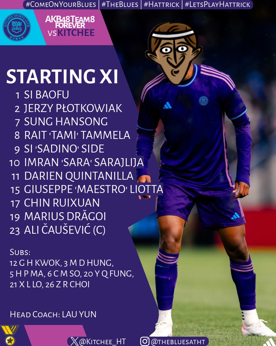 Kitchee_HT's tweet image. 🚍 | 𝐒𝐓𝐀𝐑𝐓𝐈𝐍𝐆 𝐗𝐈 | 𝐌𝐃𝟑 | 🟣

Let's get it! 👊

🆚 AKB48 Team 8 forever 5️⃣
🌐 hattrick.org/en/Club/Matche…

#ComeOnYourBlues | #TheBlues | #Hattrick | #LetsPlayHattrick