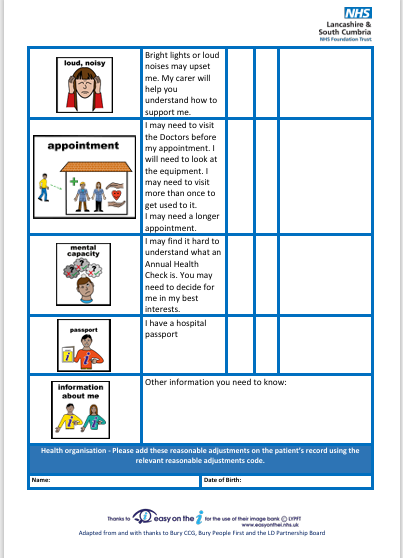 Letter identifying what RA are needed for your GP to add to your record are available to download on our website! Health Facilitation Team :: Lancashire and South Cumbria NHS Foundation Trust (lscft.nhs.uk)