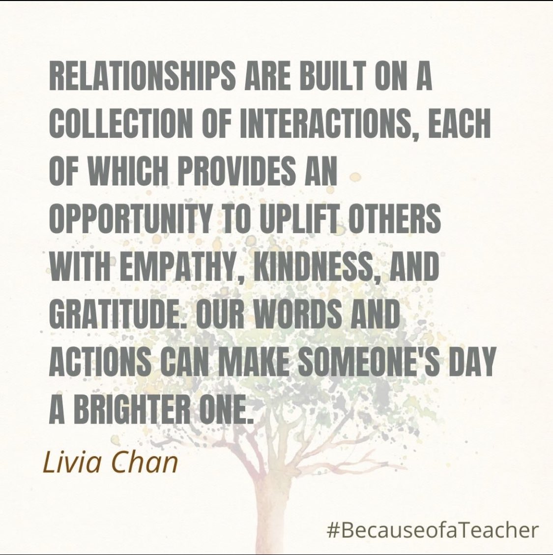 LiviaChanL's tweet photo. I live by this daily: Brighten people’s day. 🥰

Relationships are foundational to being an effective leader. I am grateful for meaningful relationships in every community I’m in because of investments in connection making through every #AtomicInteraction.

#BecauseOfATeacher https://t.co/sqqjJRckoW
