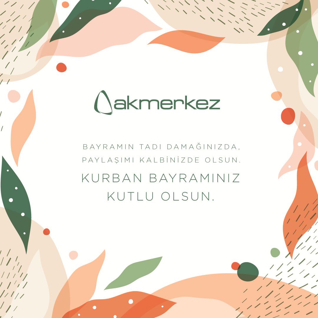 Bayramın tadı damağınızda, paylaşımı kalbinizde olsun. Kurban bayramınız kutlu olsun.❤️

#Akmerkez #İyiBayramlar