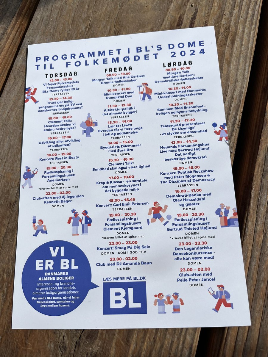 BL - Danmarks Almene Boliger (@almeneboliger) on Twitter photo 3. og sidste dag med tætpakket program på Folkemødet 🗣️
Lørdagen byder på mini-koncerter, kamp mod ensomhed, teater på terrassen, <a href="/GertrudKBH/">Gertrud Højlund</a> Forsamlingshus, rock med <a href="/Peter_Mogensen/">Peter Mogensen</a>, demokrati banko, fællesspisning, dans og club aften med <a href="/PellePeter/">Pelle Peter Jencel</a> 🕺🪩 3. og sidste dag med tætpakket program på Folkemødet 🗣️
Lørdagen byder på mini-koncerter, kamp mod ensomhed, teater på terrassen, <a href="/GertrudKBH/">Gertrud Højlund</a> Forsamlingshus, rock med <a href="/Peter_Mogensen/">Peter Mogensen</a>, demokrati banko, fællesspisning, dans og club aften med <a href="/PellePeter/">Pelle Peter Jencel</a> 🕺🪩