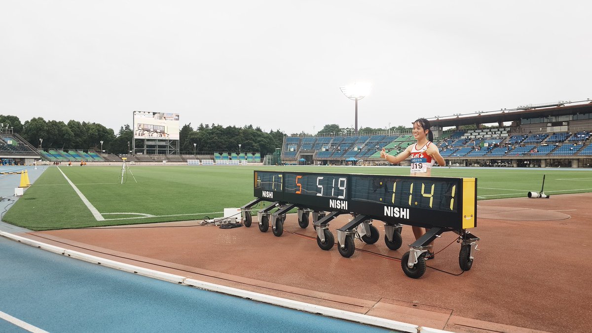 Getsuriku's tweet photo. #日本学生個人
女子100m
山形愛羽（福岡大）11.41（1.7）！！！
U20日本新！！！！！！
土井杏南の記録を12年ぶりに0.02秒更新！！！
学生歴代4位！！！！！ https://t.co/AaRux6OuOR