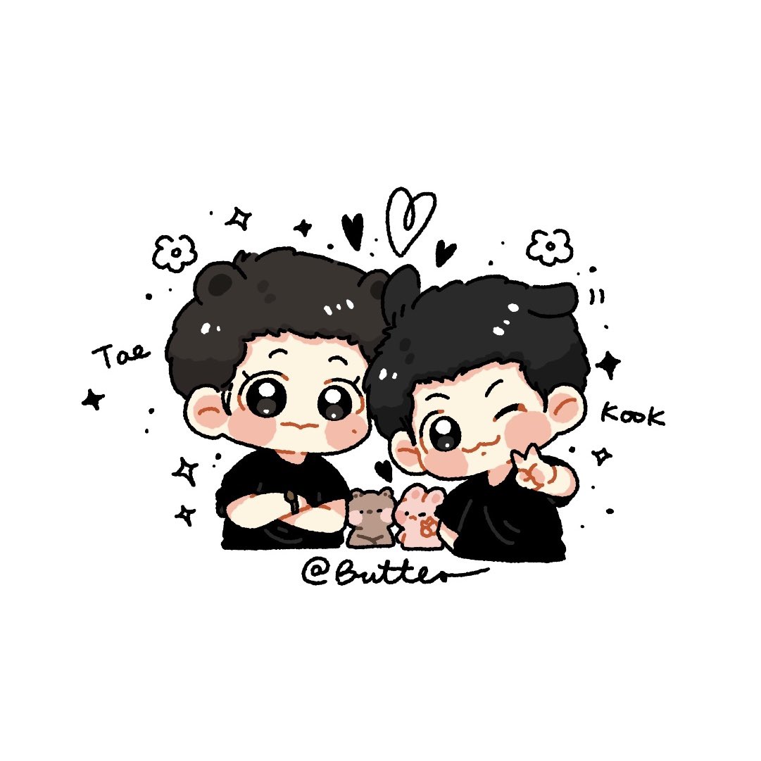 TAT86640504's tweet photo. 🖤🐰🐻#taekook #kookv #taekookfanart #kookvfanart #btsfanart https://t.co/s7AatG5qc5