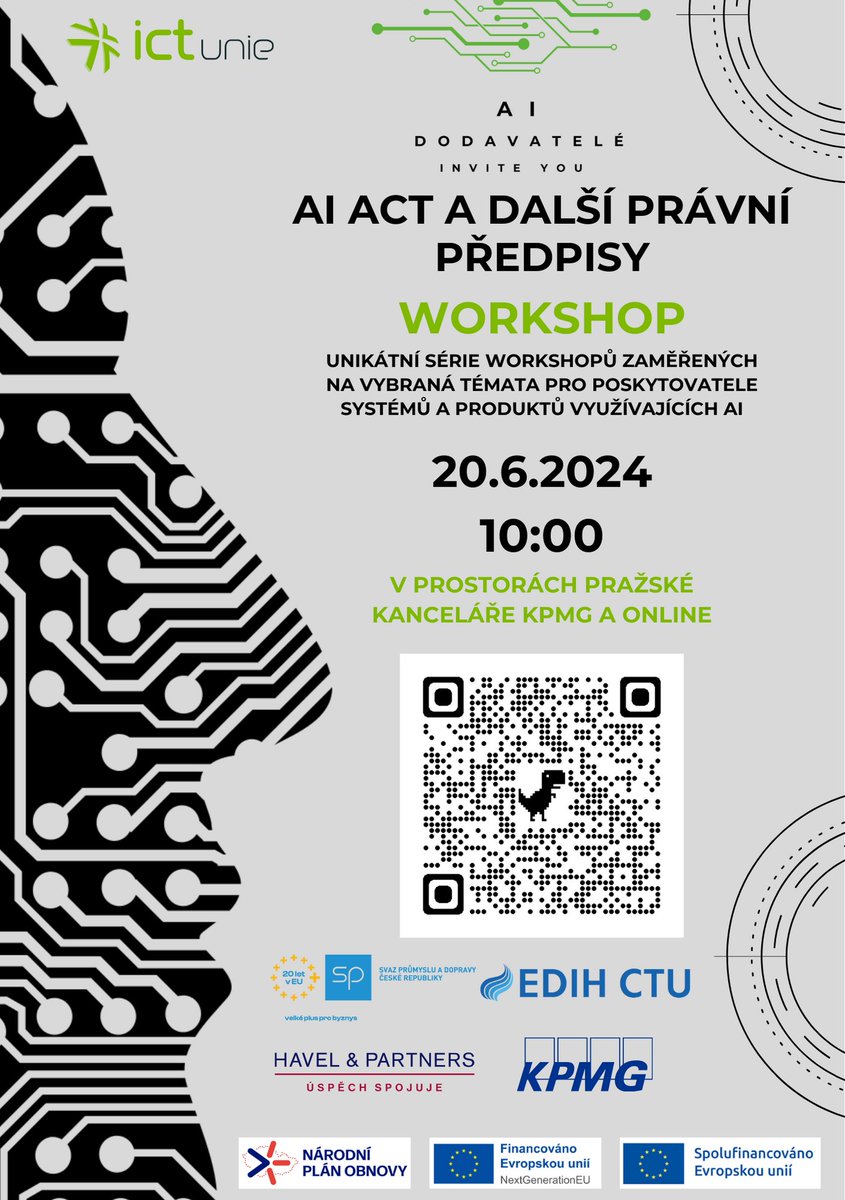 ⚖️  Curious about AI legislation? Join us to learn the latest on the AI Act and other regulations that will shape the future of AI 📅 20 June at 10:00 📍 KPMG office or online. Registration 👉 docs.google.com/forms/d/e/1FAI…