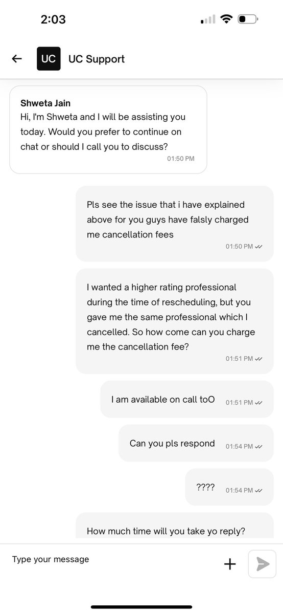 deepika0488's tweet image. @urbancompany_UC @UC_Assist you need to have staff that’s proactive and not sleep after joining the conversation and showcasing false commitment of resolving the issue. #noresponse #falsecommitment  @jagograhakjago @BandBajaateRaho