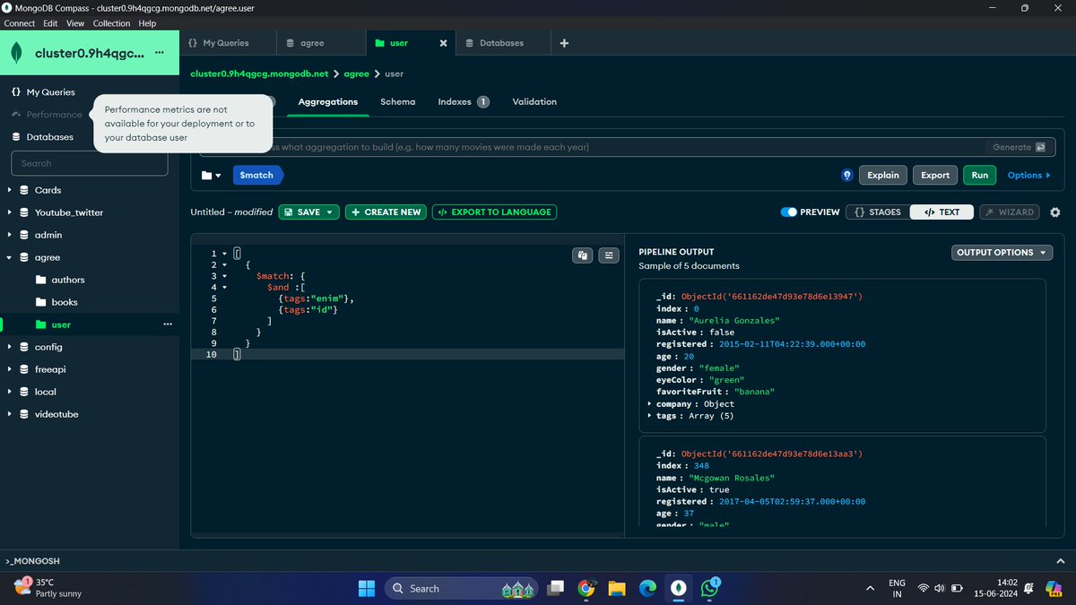 ayushmadhesia's tweet image. Diving deep into MongoDB&apos;s powerful aggregation framework has been an eye-opening experience. From transforming and analyzing data to extracting meaningful insights, I&apos;ve gained a wealth of knowledge that&apos;s already making a big difference in my projects.
#hiteshdotcom
