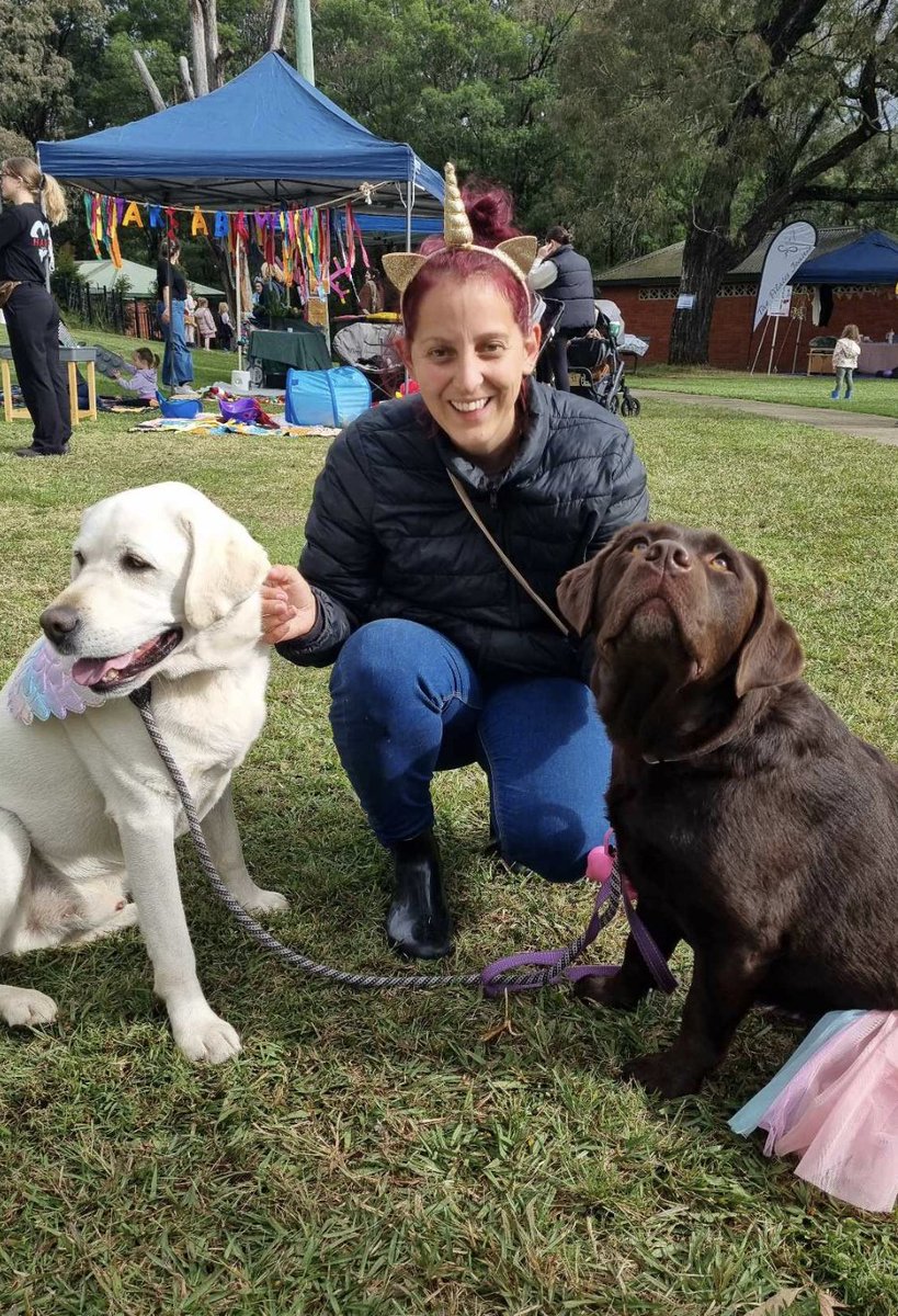 BarkingWith's tweet photo. Our angel dogs 😇  

Frankie and Marble did an amazing job today, 
So proud of these dogs 🐾 

THRIVE Wellness Festival  💛🧡 https://t.co/bPrYlZAikH