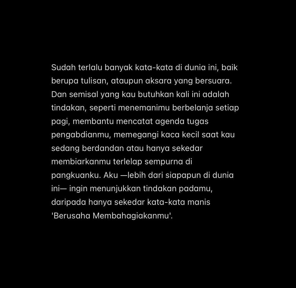 tjambukberduri's tweet photo. ㅤ ㅤ ㅤ
ㅤ ㅤ ㅤㅤ ㅤ ㅤㅤ ㅤ ㅤ
Bagiku,
Engkau memang bukan segalanya.
Tapi Nyaris.

— M Faizi
ㅤ ㅤㅤ ㅤ ㅤ ㅤ ㅤㅤㅤㅤ ㅤㅤ ㅤㅤ ㅤ ㅤ ㅤㅤ ㅤㅤ ㅤ ㅤ ㅤ https://t.co/IXTo3ApHjo