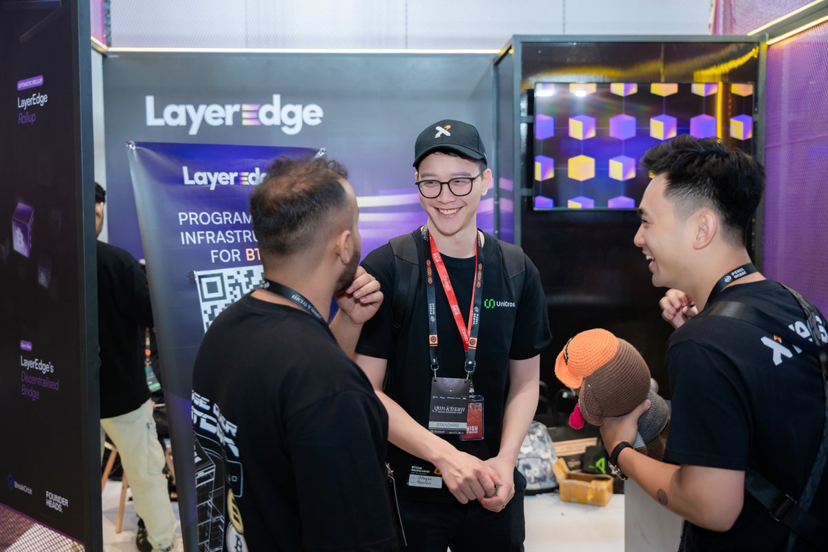 fobtcf's tweet photo. 🌟 BTCFi Shines at GMVN with In-Depth Insights from LayerEdge!

LayerEdge's top industry experts delivered profound knowledge on BTCFi, captivating the attention of investors and developers alike. Engaging discussions centered around Bitcoin Layer2, unveiling the immense potential that lies ahead for this domain.

🌈 Let's revisit LayerEdge's remarkable moments at GMVN, where innovative ideas were shared and the future of BTCFi was envisioned!

For those partners who are looking for collaboration, please check our information at:
🌐 Website: https://t.co/H8fRD3ofzH
Twitter: https://t.co/4QUeMvaZtu
Discord: https://t.co/TikV66nhpM
Telegram: https://t.co/8TSDyNgY8u