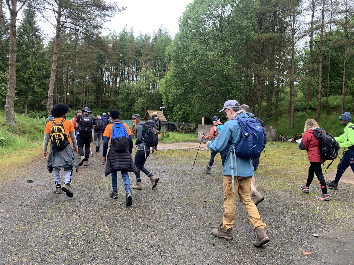 And they’re off! Smiles all round, starting the 20-mile walk to celebrate 20 years of <a href="/GrowingWell/">Growing Well</a> and raise funds for this fabulous community organisation. Good luck walkers (and please, no rain 🌧 ). #mentalhealth #growing #walking #Cumbria