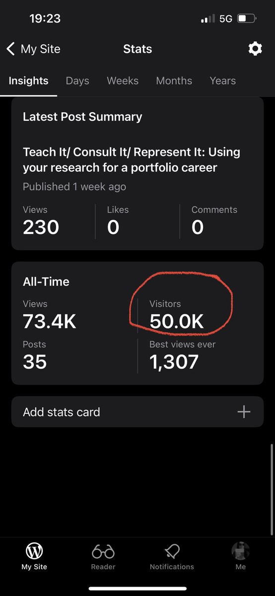 A milestone this week: my PhD careers blog ‘PostGradual’ hit 50,000 visitors! When I started it in 2021 I had no idea it would lead to podcast interviews, invitations to deliver talks &amp; workshops, &amp; more. Let’s see where it goes next!   

phd-careers.co.uk/start-here/