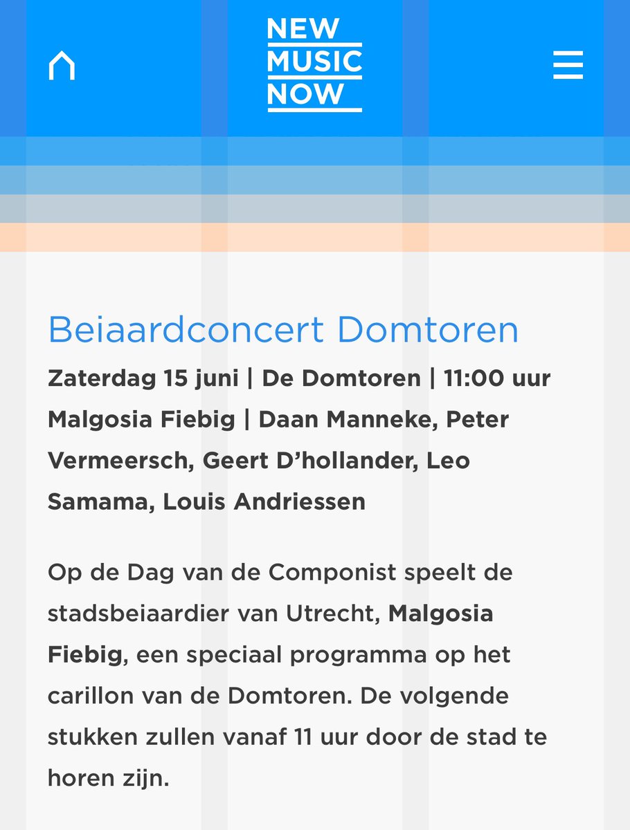Malgosiafiebig's tweet image. Dag van de Componist 2024 #carillon #Domtoren #Utrecht