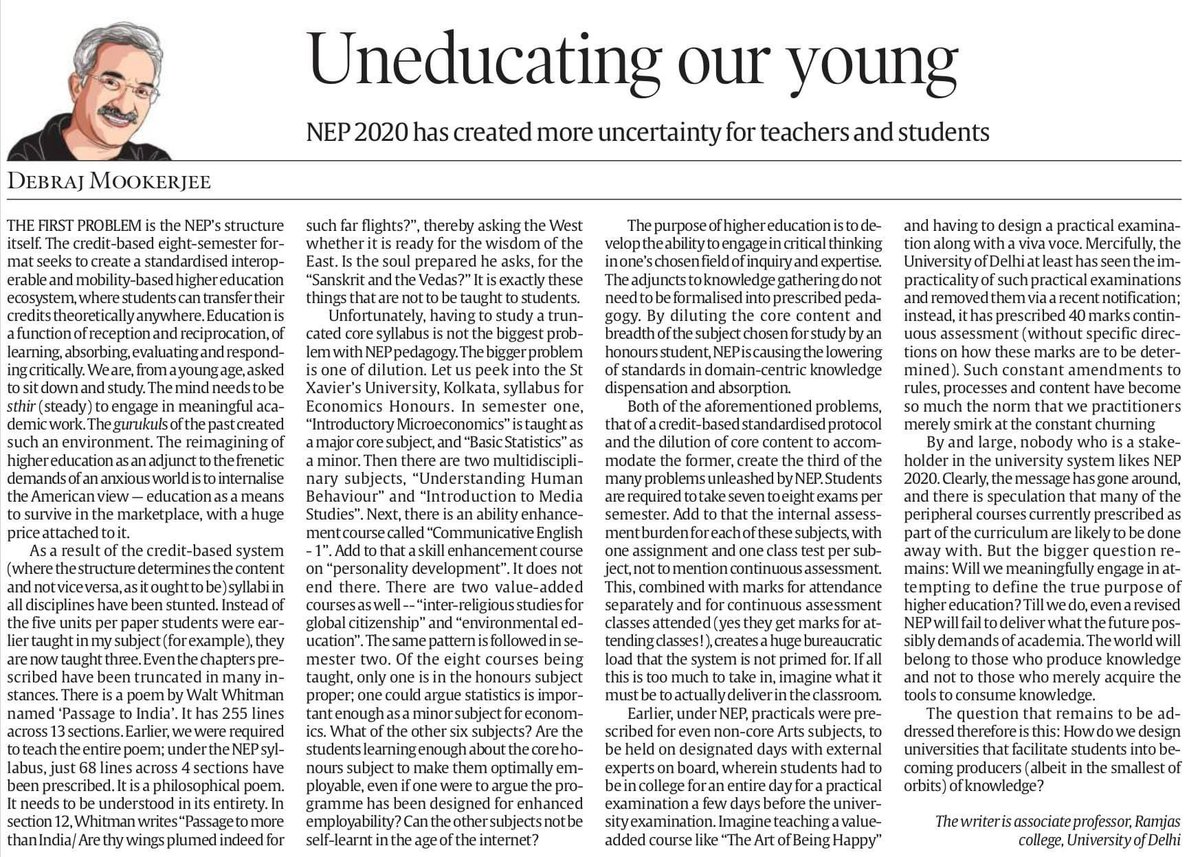 My take on the suffering of students and teachers alike under NEP.