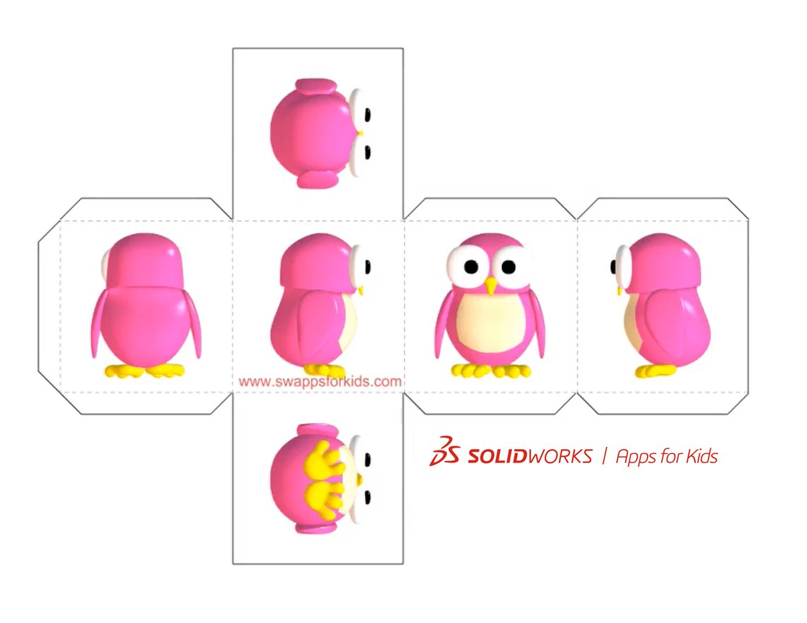 3DXLounge's tweet photo. #SOLIDWORKS Apps for Kids🎨 自分の #デザイン を #サイコロ に印刷すると色々な角度から見れるよ🦉ユーザー登録はここをみてね🔗https://t.co/amMP7R4vlv
#ソリッドワークス #CATIA #AppsForKids #キッズ #SOLIDWORKSAppsforKids #SWA4K #STEM #STEAM #高専 #ロボコン #ソリワ #フクロウ #owl https://t.co/NA3nIRpJ8F