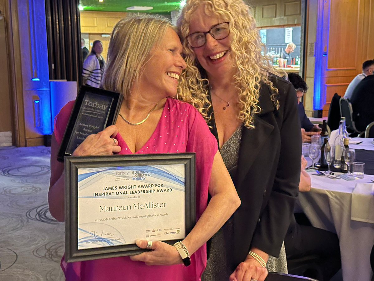 McAllisterandCo's tweet photo. The @Theatrepaignton was shortlisted for 3 #Torbay Business Awards: Small Business, Greener Futures, and Inspirational Leadership.

We won the award for Inspirational Leadership and were finalists in the other categories. 

Fab team, fab achievement #sbs 

https://t.co/fHenl3YX48 https://t.co/H009FiD6RA
