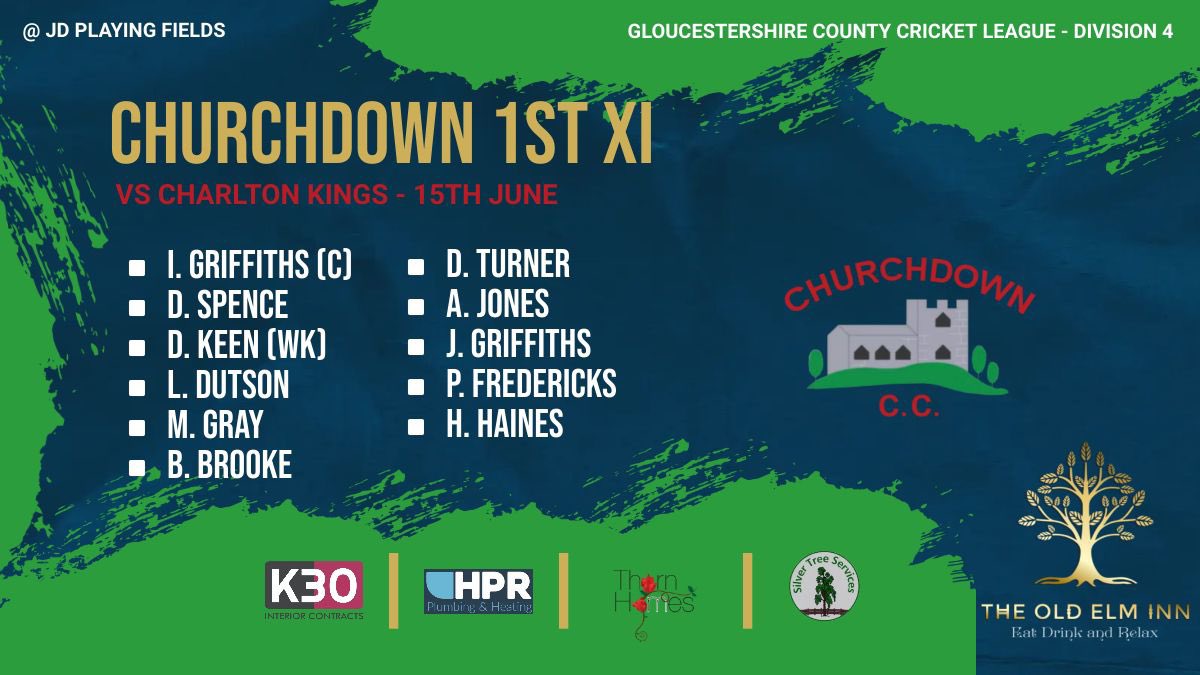 🎙️ WEEK 7 Line ups

🏏 The 2’s have lost the battle with rain leaving just the 1’s to take on <a href="/CharltonKingsCC/">Charlton Kings Cricket Club</a> at the fortress