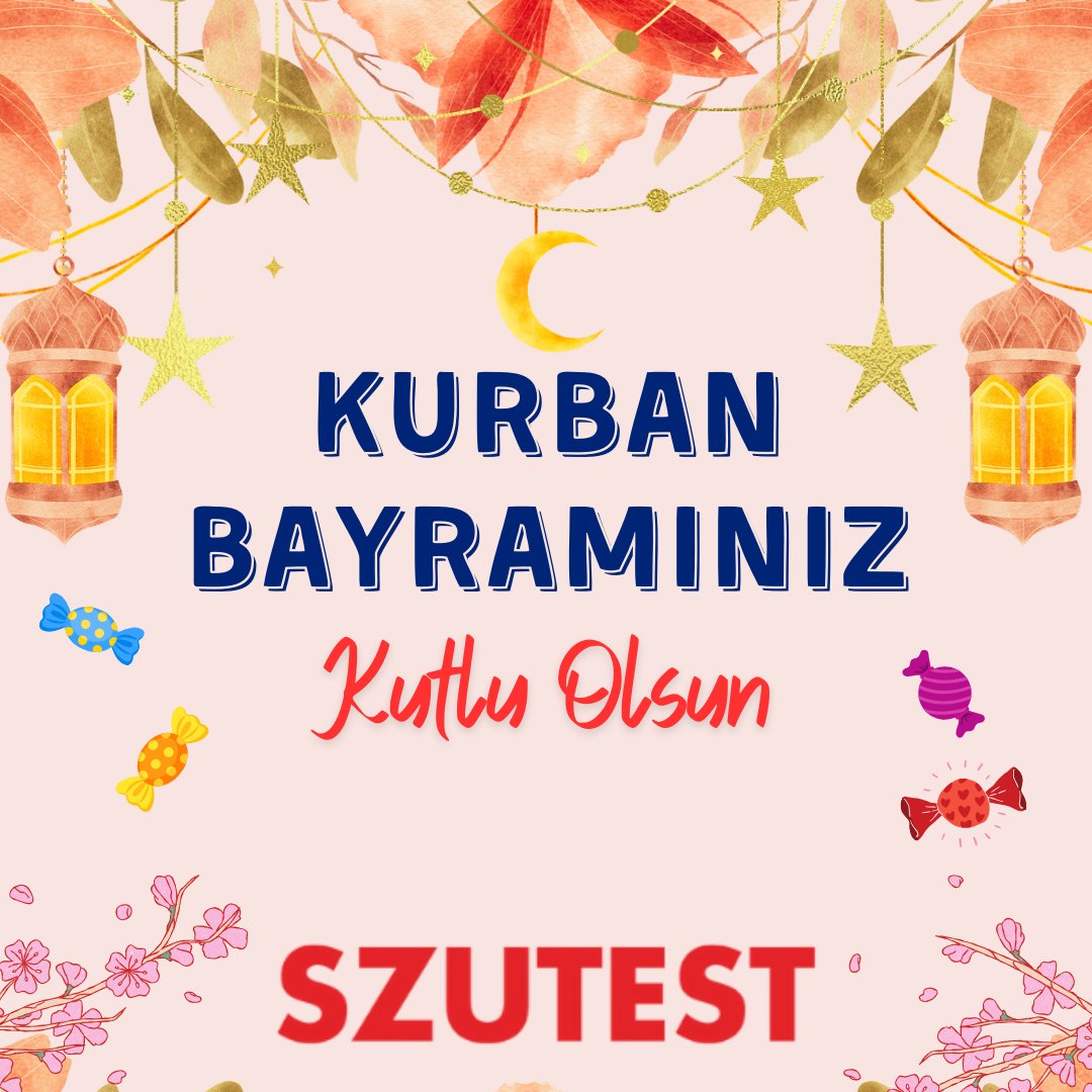 Nice mutlu ve sağlıklı bayramlar geçirmeniz dileğiyle… Kurban Bayramınız kutlu olsun.
.
.
#szutest #bayram #kurbanbayramı #sevinç #neşe #mutluluk #kurbanbayramınızkutluolsun