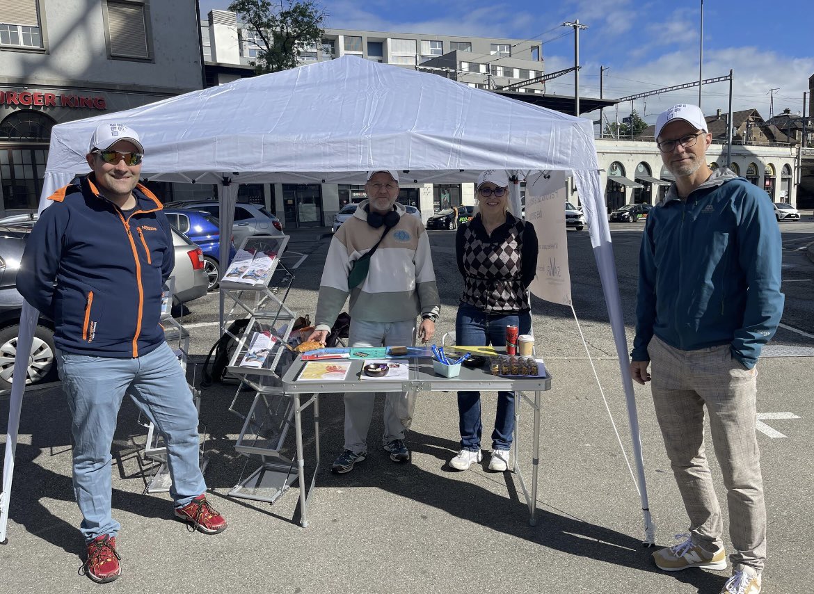 Et Fribourg, c'est aussi là ! Merci à nos collègues fribourgeois qui renseignent sur l'#expérimentation animale ! #NIDEA