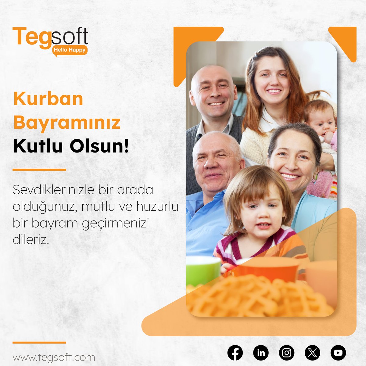 Sevdiklerinizle bir arada olduğunuz, mutlu ve huzurlu bir bayram geçirmenizi dileriz.

We wish you a happy and peaceful Eid filled with joy and togetherness with your loved ones.

#kurbanbayramı #happyeid #eidmubarak