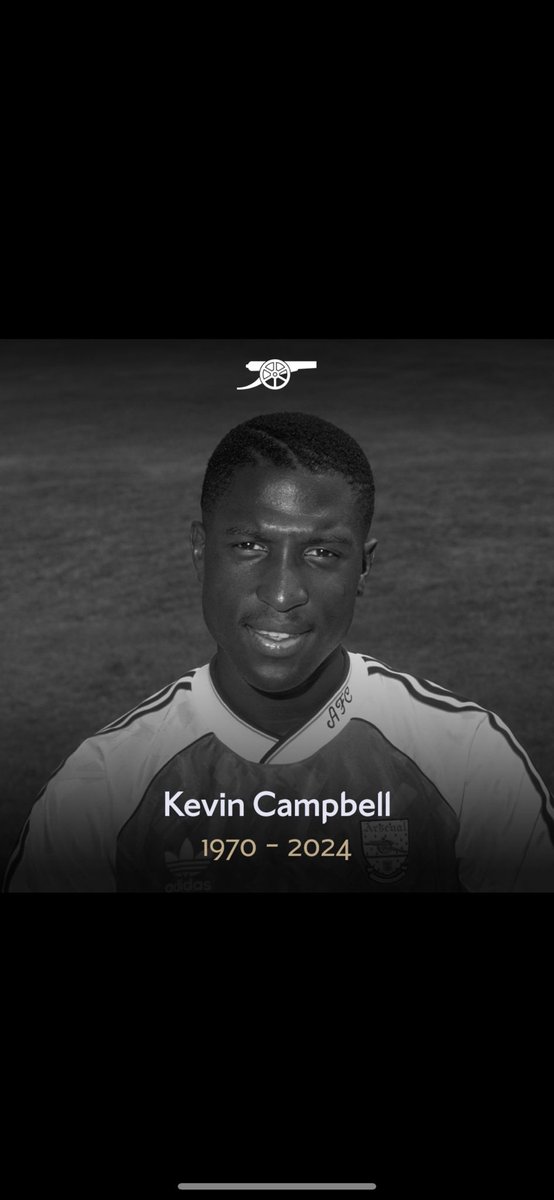 Terry Davis (@imagooner) on Twitter photo Absolutely gutted 2 hear sad news that <a href="/1kevincampbell/">Kevin Campbell</a> passed away!
Kevin was a great player n true gentleman who give up his time 2 stop n chat with u. I had pleasure few times to do podcast with him what a fantastic person.
R.I.P big man and condolences 2 your family ❤️ Absolutely gutted 2 hear sad news that <a href="/1kevincampbell/">Kevin Campbell</a> passed away!
Kevin was a great player n true gentleman who give up his time 2 stop n chat with u. I had pleasure few times to do podcast with him what a fantastic person.
R.I.P big man and condolences 2 your family ❤️