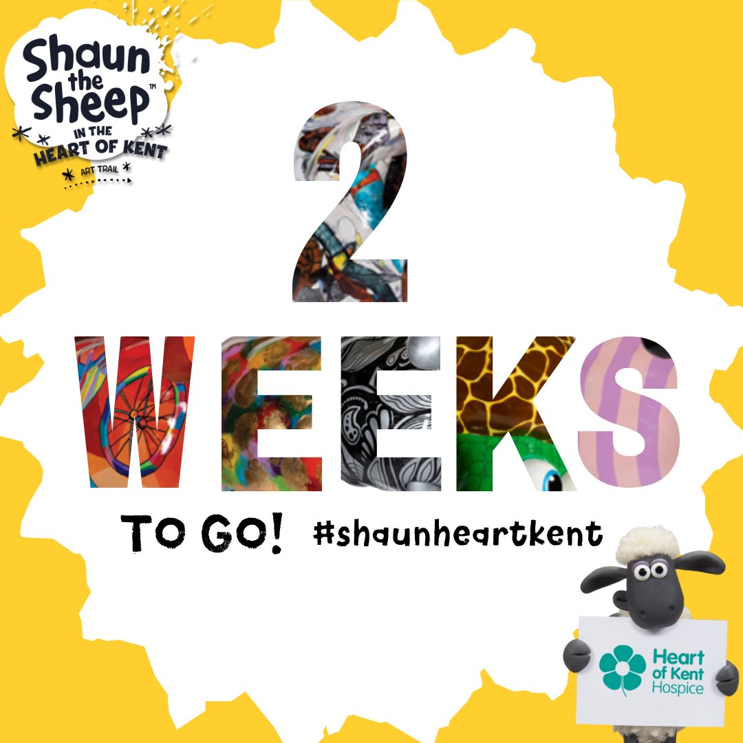 Only 2 weeks to go until the trail is live! #ShaunHeartKent! <a href="/shaunheartkent/">Shaun the Sheep in the Heart of Kent</a>