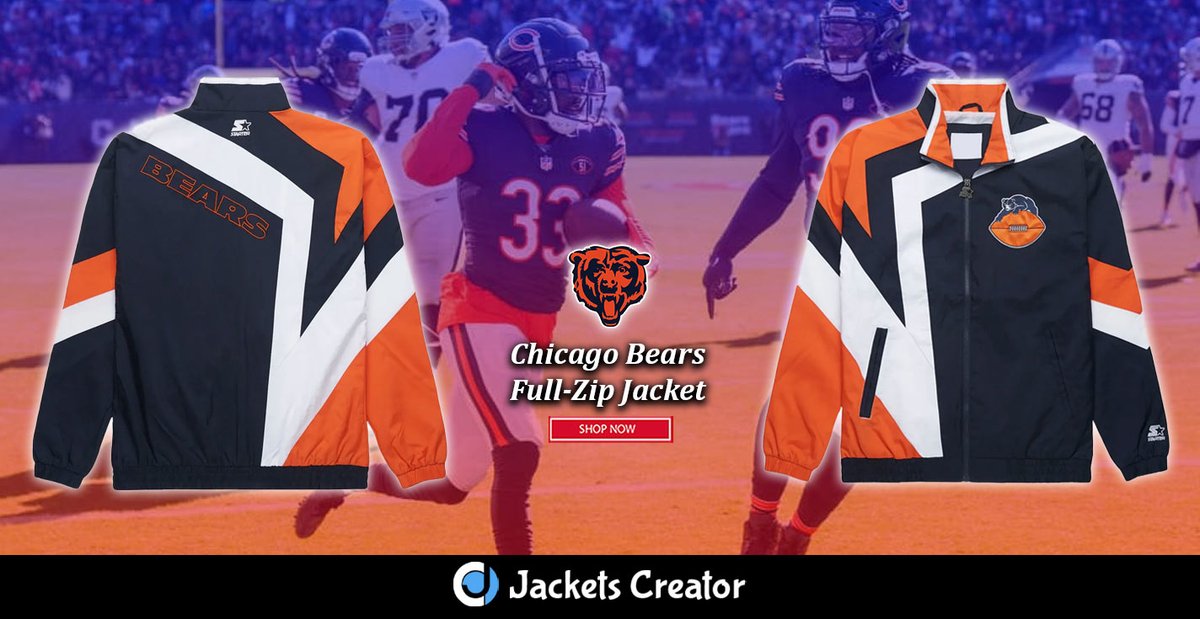 jacketscreator's tweet image. Chicago Bears Windbreaker Jacket.
 ------------------------------------
jacketscreator.com/product/chicag…
#ChicagoBears #Windbreaker #FullZipJacket #NFL #Football #Sports #TeamGear #ChicagoSports #GameDay #BearsNation