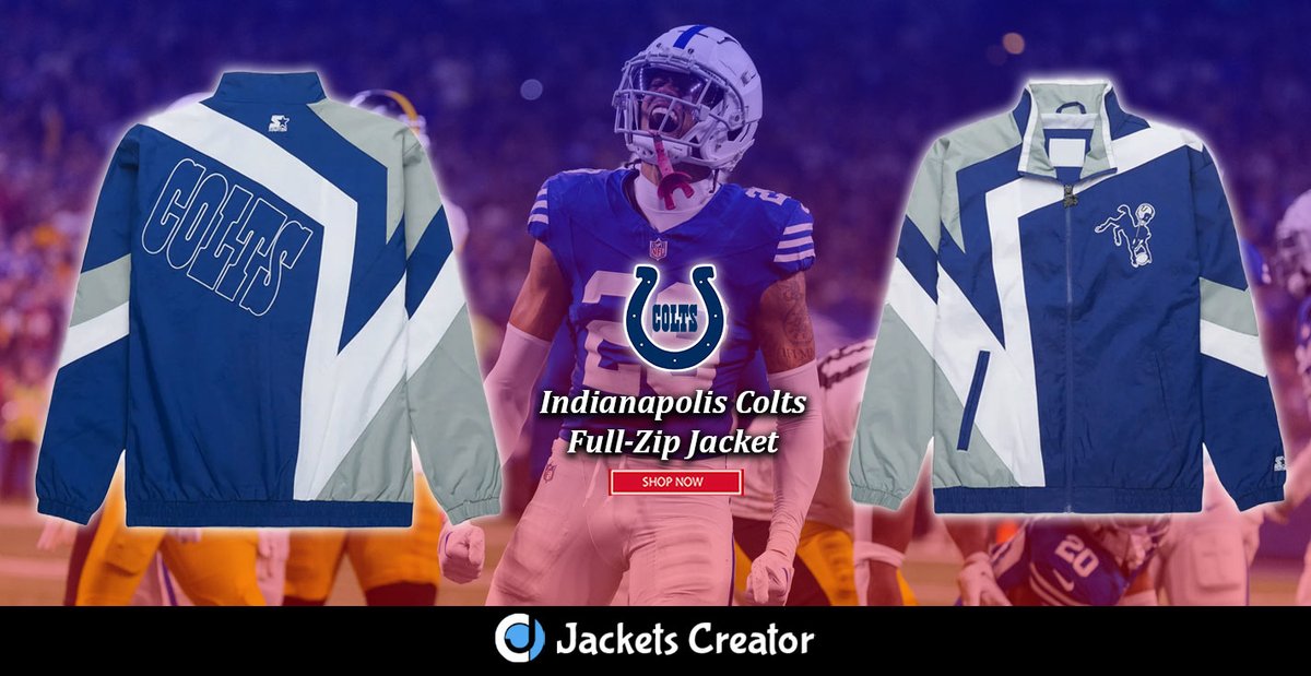 jacketscreator's tweet image. Indianapolis Colts Full-Zip Windbreaker Jacket.
 ------------------------------------
jacketscreator.com/product/indian…
#ColtsWindbreaker #FullZipJacket #ColtsApparel #NFLFashion #ColtsGear #GameDayStyle #ColtsNation #ColtsFan #ColtsMerchandise #ColtsFashion
