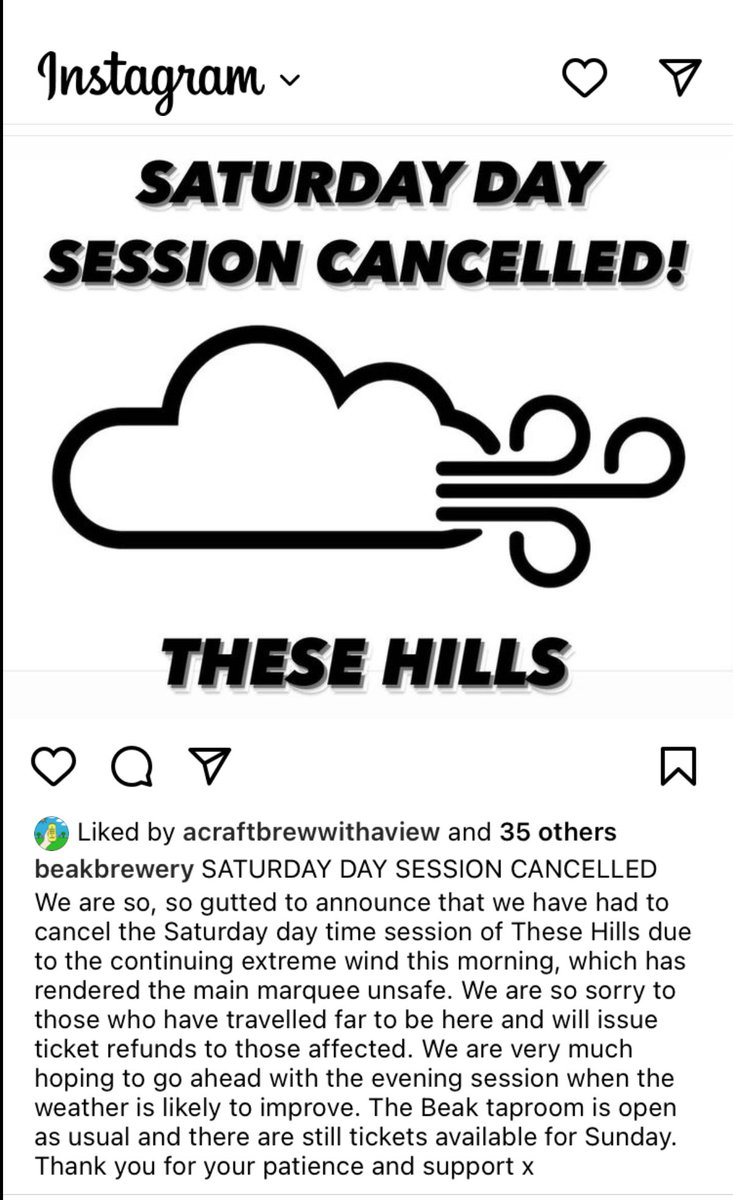 Looks like day session for <a href="/TheBeakBrewery/">Beak</a> These Hills festival has been cancelled 😡 They’ve only announced this on Instagram though. I’ve travelled over 100 miles for this so pretty gutted they cancelled it within the last hour.