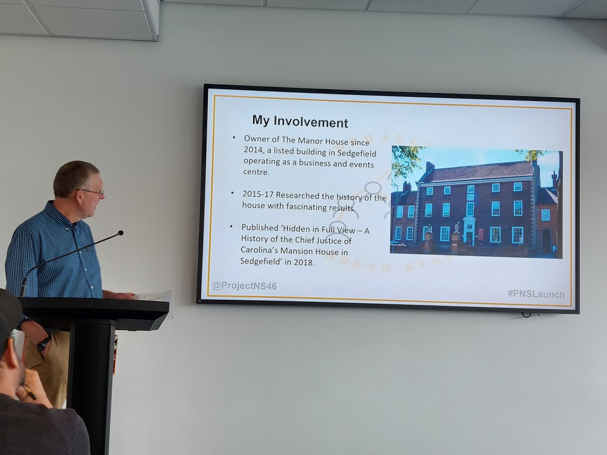 Ean Parsons is here to talk about the history of Manor House in Sedgefield. 

#pnslaunch