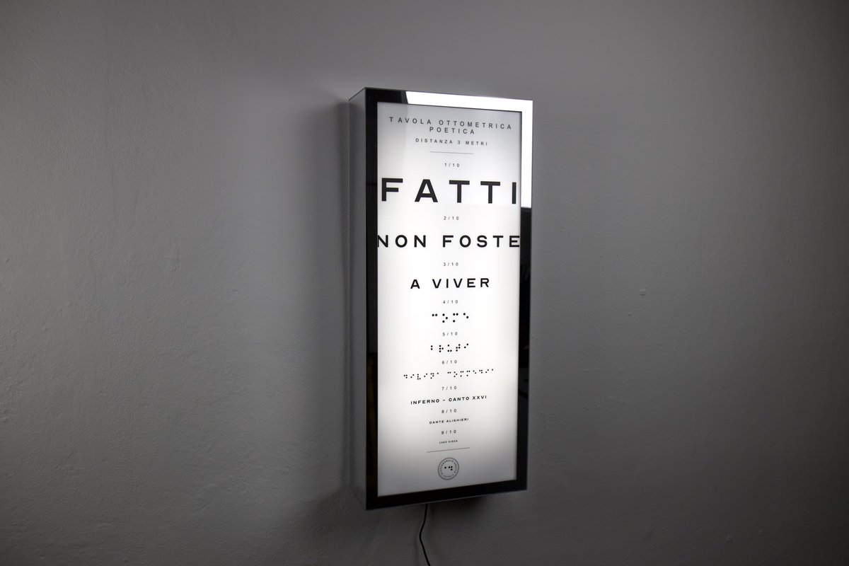 “BRUTI” - 2023
Omaggio a Dante Alighieri
Tavola Ottometrica Poetica
Lightbox Specchiante 
30x70x20cm
Tiratura 9 pezzi unici
-
#dante #divinacommedia #bruti